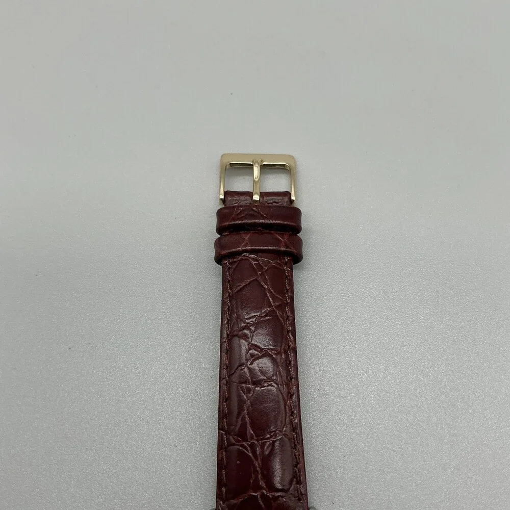 Vintage Seiko 7N43-8A39 Mens Watch 34mm Two Tone Leather Day Date New Battery